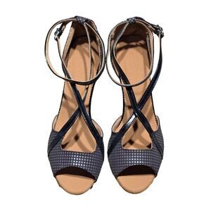 Dance And Sway Black Latin Dance Heels 2.8” Flared Size 10 NWT